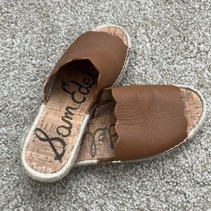 Sam Edelman Andy Espadrille Slide Sandals, Tan